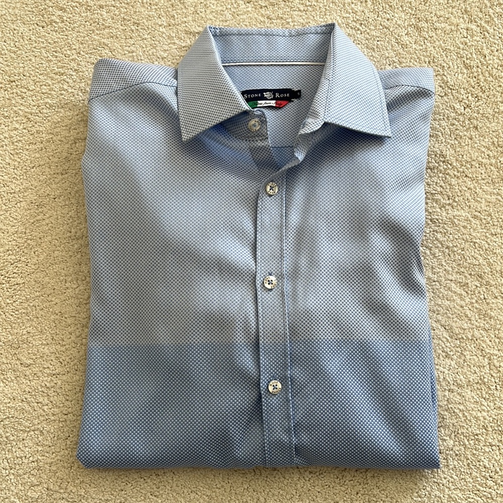 New men’s stone rose button down